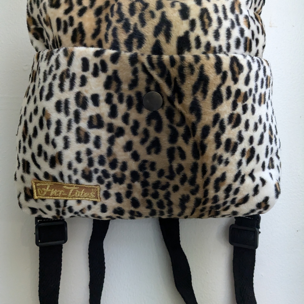Fur-Totes Leopard Print Backpack - Picture 3 of 6